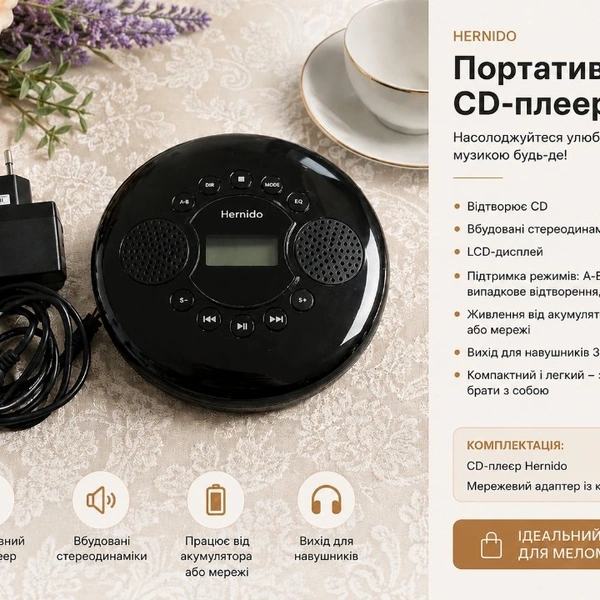 Портативний CD-плеєр Hernido