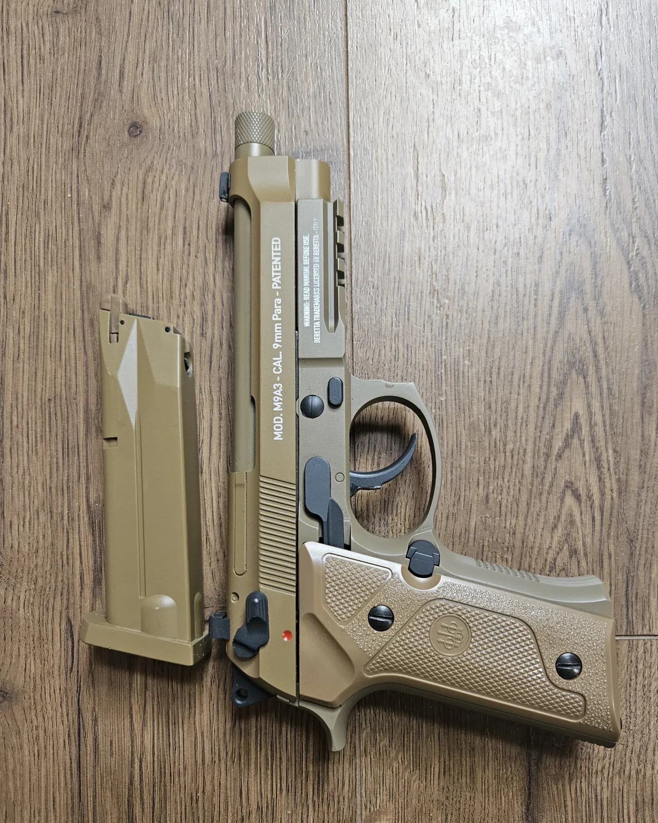 Пістолет страйкбольний Umarex Beretta M9A3 FM Blowback СО2 кал. 6 мм ВВ. FDE
