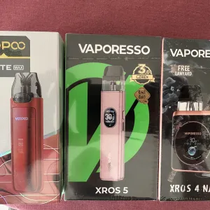 VooPoo VMate Max, Vaporesso XROS 5, Vaporesso XROS 4 NANO